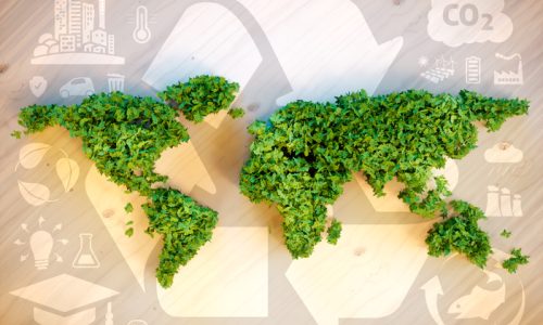 Sustainable world concept. 3D computer generated image.